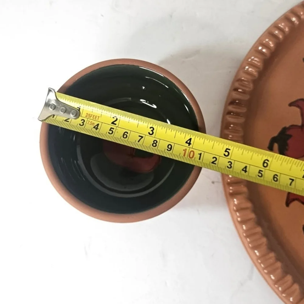 Terracotta Chip &‎ Dip Platter with Red Pepper Motif
